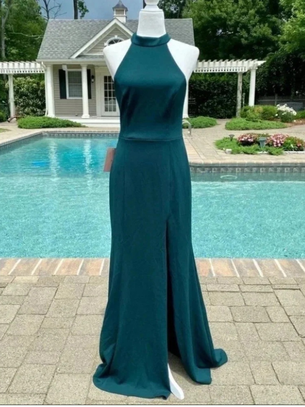 NWT Anthropologie BHLDN Formal Maxi Dress Green 10